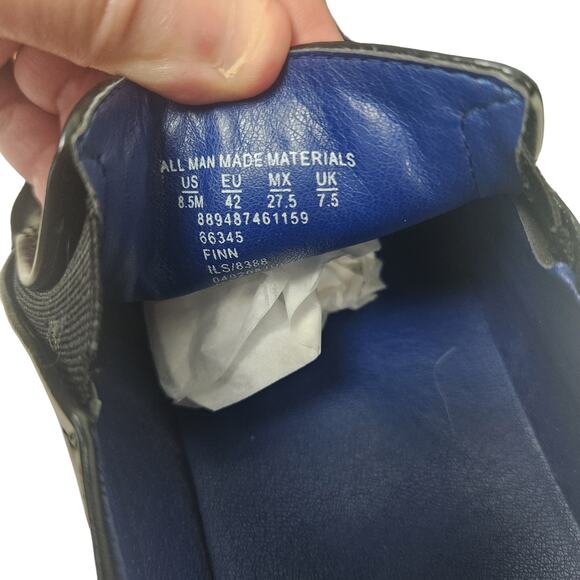 SM New York Shoes Mens Size 8.5 Slip On Loafer Black Manmade Finn - Picture 11 of 11